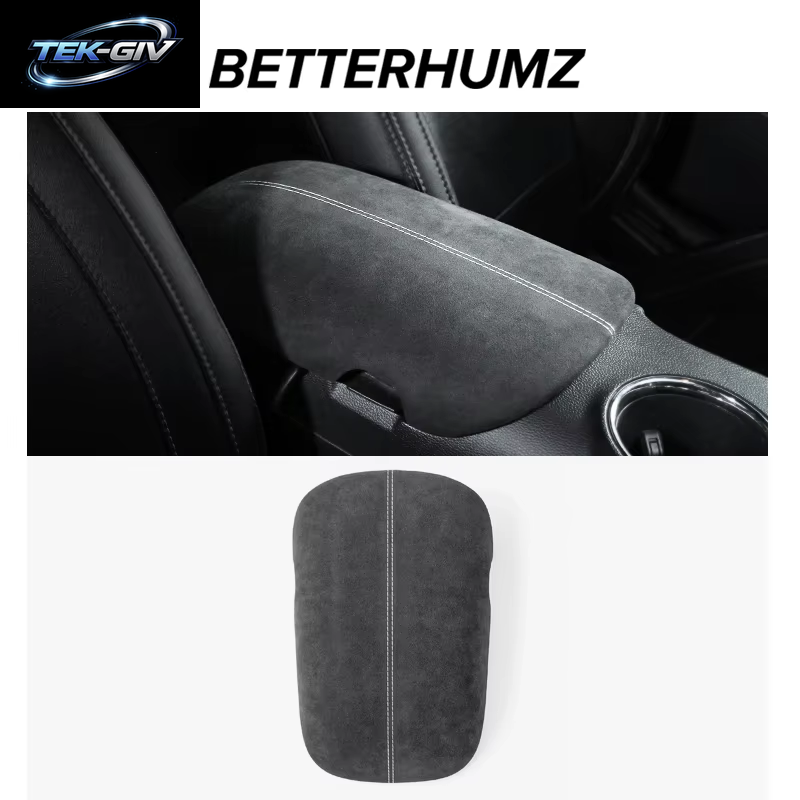 Für Ford Mustang 2015-2023 Hergestellt Aus Alcantara Wrap Mittelkonsole Armlehne Box Abdeckung Panel Trim Auto Innen Tuning Zubehör