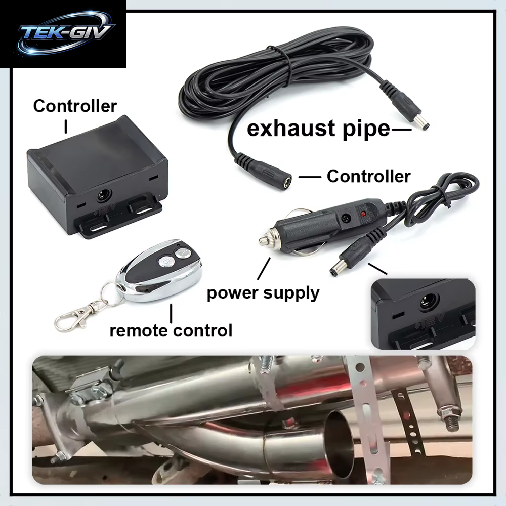 Neues 2,5 3 Zoll Elektrisches Abgas Schall Dämpfer Ventil E-Cutout-System Fernsc Halter Controller Dump Auspuff Cutout Bypass-Ventil Kyr