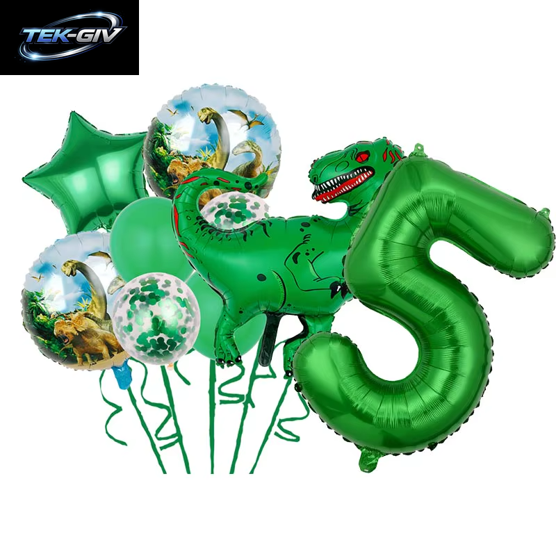 Dinosaurier Geburtstag Party Dekoration Papier Geschirr Set Tassen Teller Tischdecke Thema Luftballons Glücklich Hintergrund Liefert Für Kinder Jungen