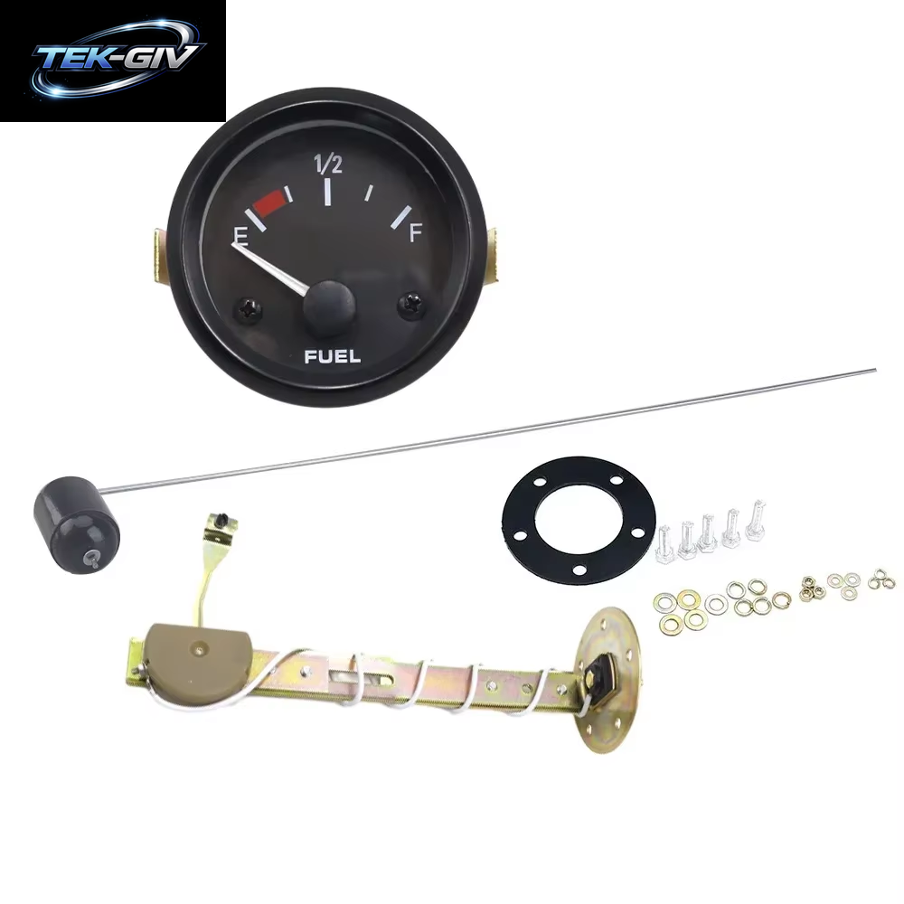 2 "52Mm Universal 12V Auto Auto Kraftstoffs Tands Anzeige Mit Kraftstoff Float Weiß Zeiger Retro Weißlicht Auto Kraftstoff Zähler