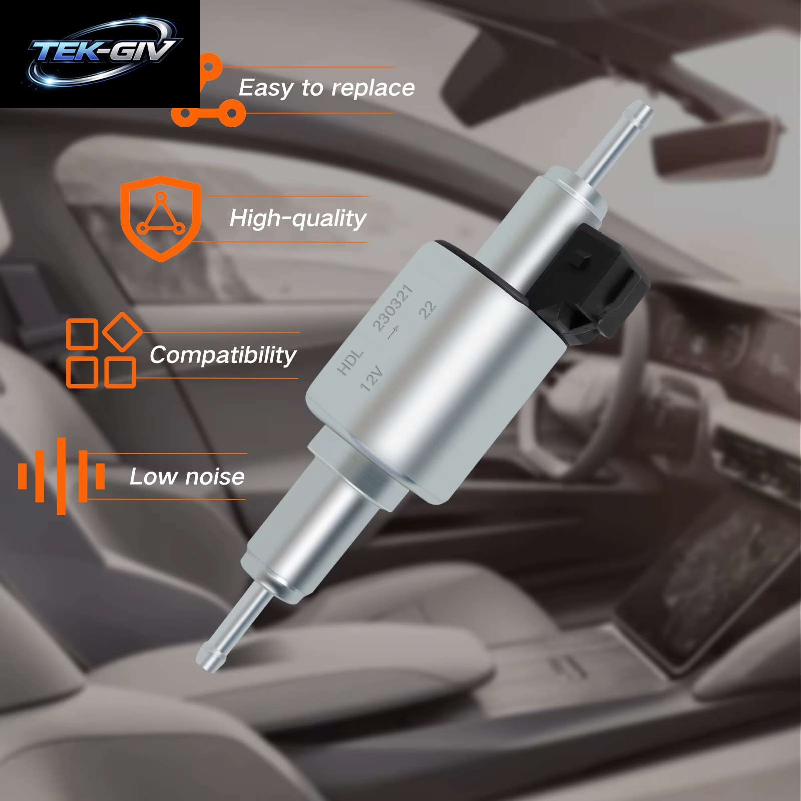 Auto Diesel Heizung Öl Kraftstoff Pumpe 12V 22ML Puls Metering Gas Inline Luft Heizung Kraftstoff Pumpe Für Auto Diesel Heizung 2KW 5KW 8KW