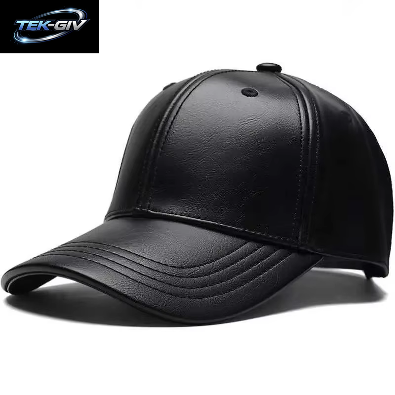 Unisex Einfarbig Leder Baseball Caps Frühling Und Herbst Outdoor Einstellbare Casual Hüte Hip Hop Hut Sonnenschutz Hut