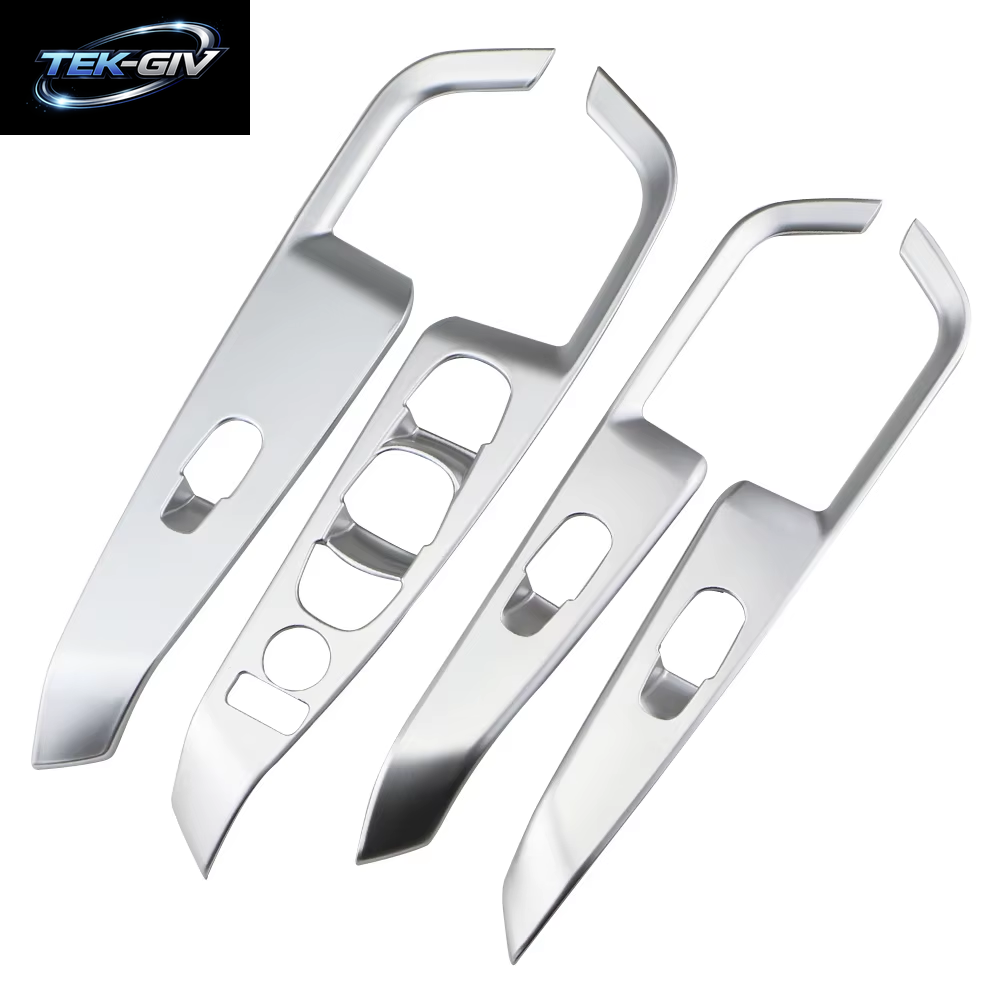 4Pcs Auto Tür Armlehne Fensterheber Schalter Taste Panel Abdeckung Trim Aufkleber Für Nissan Kicks 2017 - 2023 LHD Innen Zubehör
