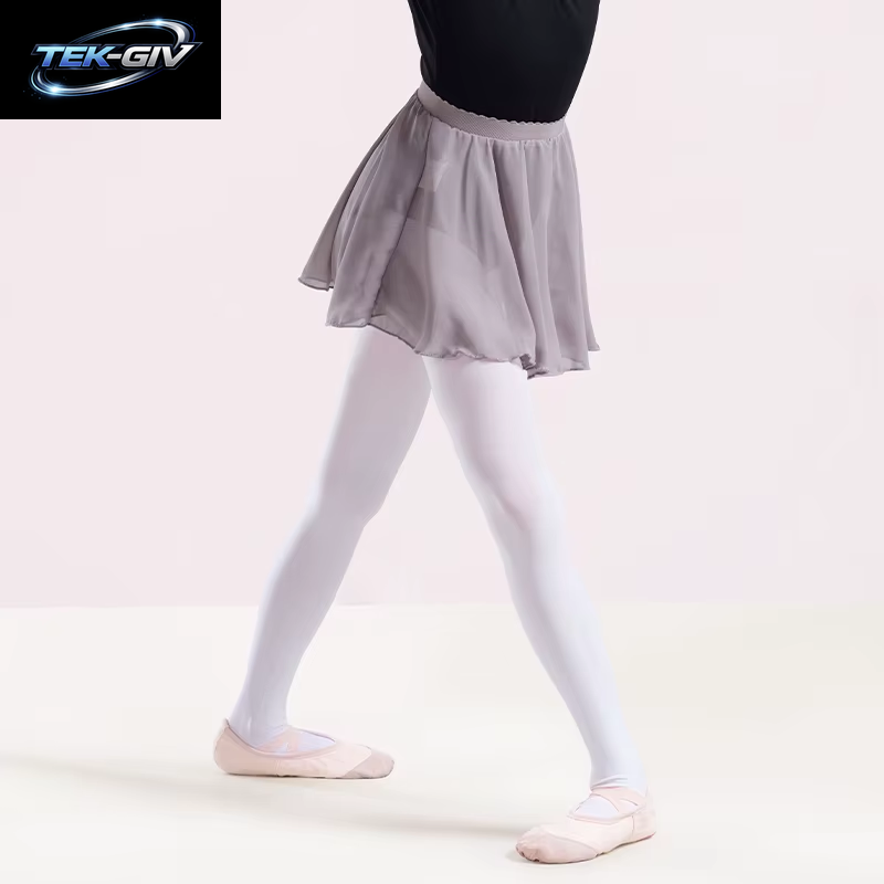 Ballettrock Für Mädchen, Tutu-Röcke Für Ballett, Tanz, Chiffon-Röcke, Elastische Taille, Kurzer Ballettrock Für Mädchen