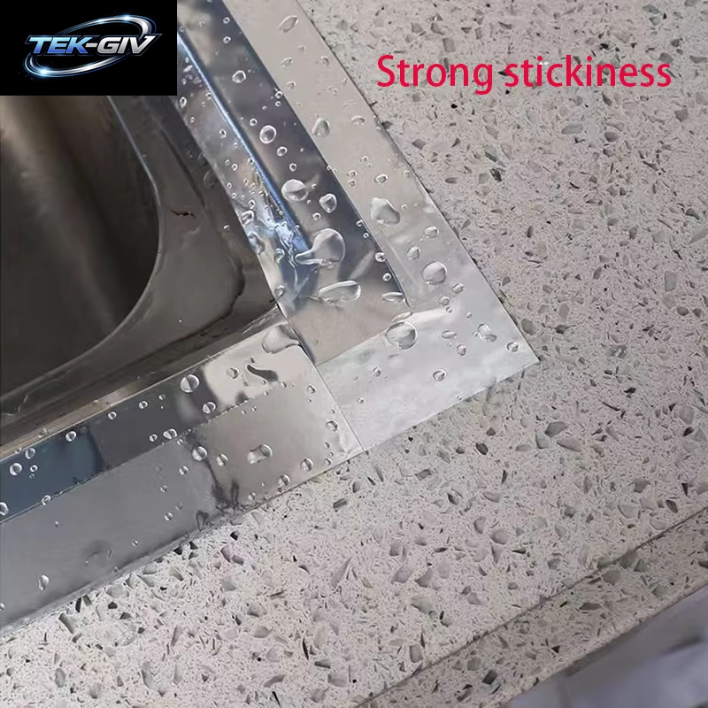 Hohe Temperaturbeständigkeit Aluminiumfolie Klebeband Küchenrohr Reparaturband Klebstoff Dichtungsfolie Wärmedämmung Auslaufsicheres Klebeband