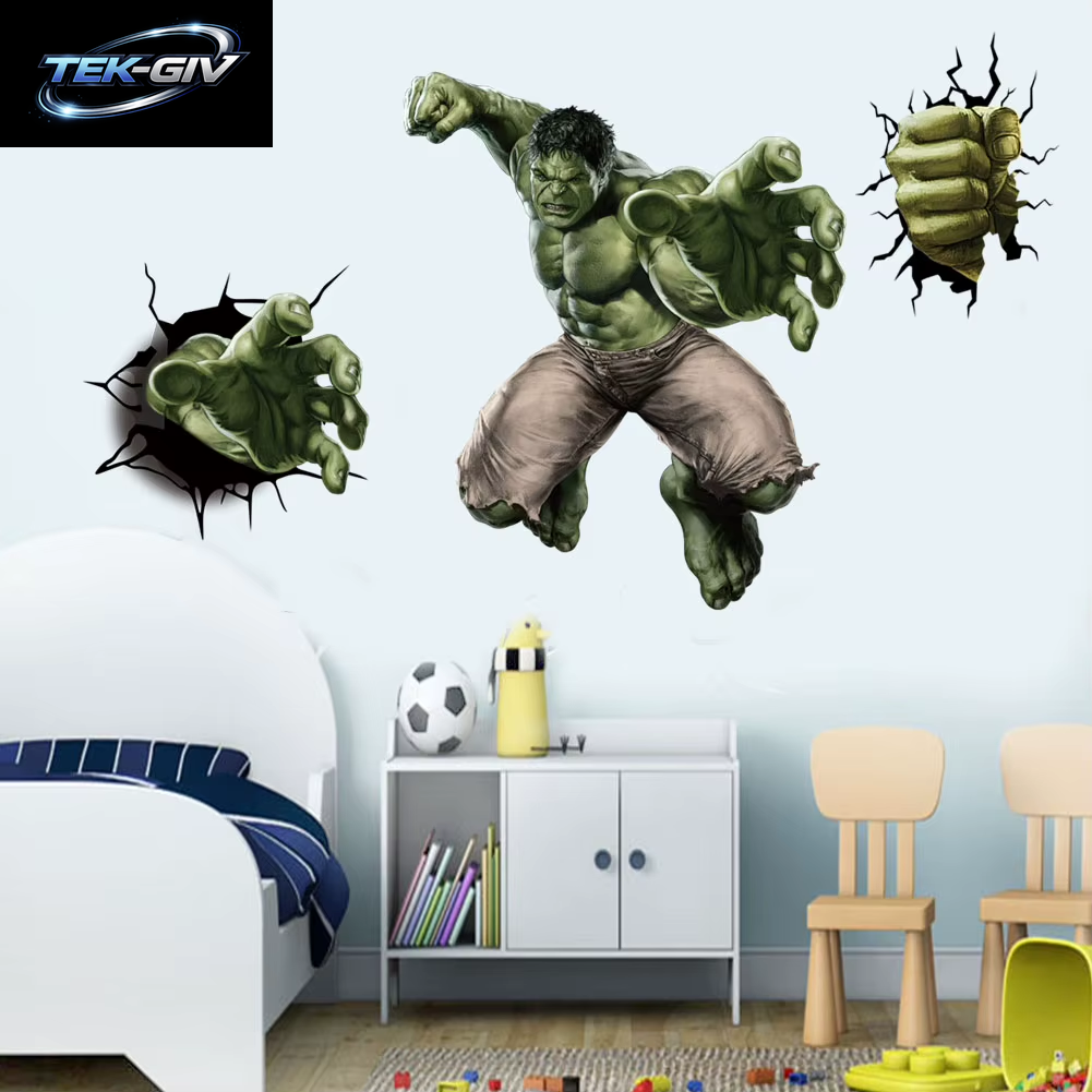 Spiderman Super Captain America Hulk Heroes Wandaufkleber Für Kinderzimmer, Zuhause, Schlafzimmer, Pvc-Dekor, Cartoon-Film, Wandaufkleber