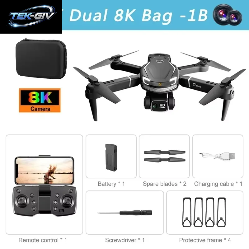 Drohne V88 8K 5G Professionelle Hd-Doppelkamera Luftbildfotografie 15000M Fernsteuerung Fluggerät Faltbarer Quadcopter 2026 Neu