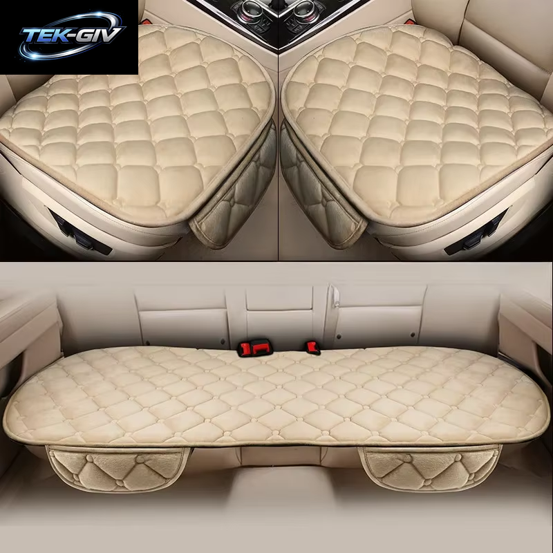 Autositzbezüge, Warmer Sitzkissenschutz, Plüsch-Sitzbezug, Universell Für Limousine, Schrägheck, SUV, Herbst, Winter
