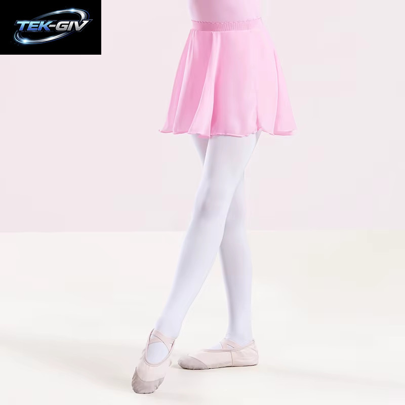 Ballettrock Für Mädchen, Tutu-Röcke Für Ballett, Tanz, Chiffon-Röcke, Elastische Taille, Kurzer Ballettrock Für Mädchen