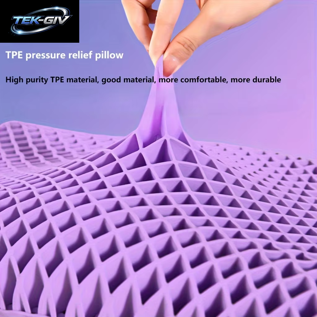 Pektinkissen, Atmungsaktives Luftschicht-Tpe-Kissen, Waschbar Mit Wasser, Nulldruck-Nackenkissen, Latex-Einzelkissen Für Erwachsene