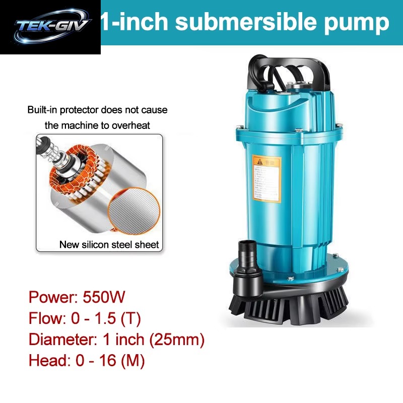 370W-1100W Tauchpumpe, Landwirtschaftliche Bewässerungs-High-Flow-Wasserpumpe, Geeignet Für Garten, Bauernhof, Schwimmbad-Wasserpumpen