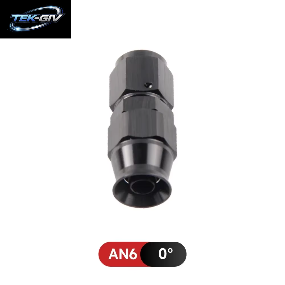 AN4/6/8/10 Gerade 0 ° /45 ° /90 ° /180 ° Grad PTFE Öl Kraftstoff Drehschlauch Ende Fitting Öl Schlauch Ende Adapter Kit Schwarz