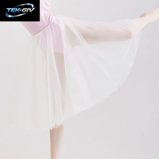 Heißer Verkauf 2 Schichten Weiche Kinder Mädchen Kinder Ausbildung Dancewear Weiß Blau Grau Ballett Tanz Röcke Halb Tüll Röcke