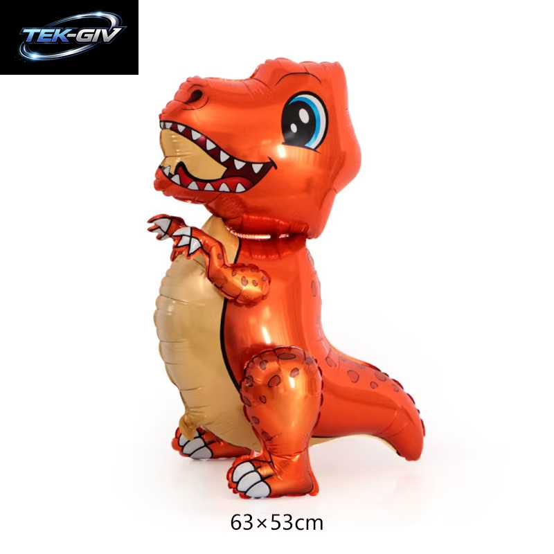 3D Stehender Dinosaurier Ballon Cartoon T Rex Dino Folienballon Für Party Dekoration Kindergeburtstag Partyzubehör