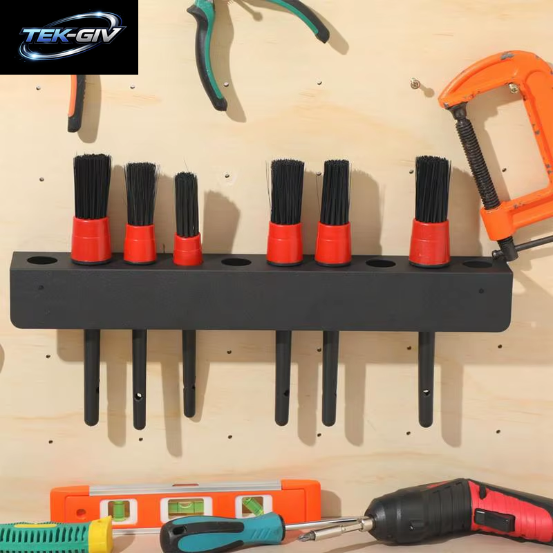 Detaillierung Pinsel Halter 10 Löcher Stahl Auto Reinigung Pinsel Ständer Wand Pinsel Organizer Auto Detaillierung Werkzeuge Lagerung Rack