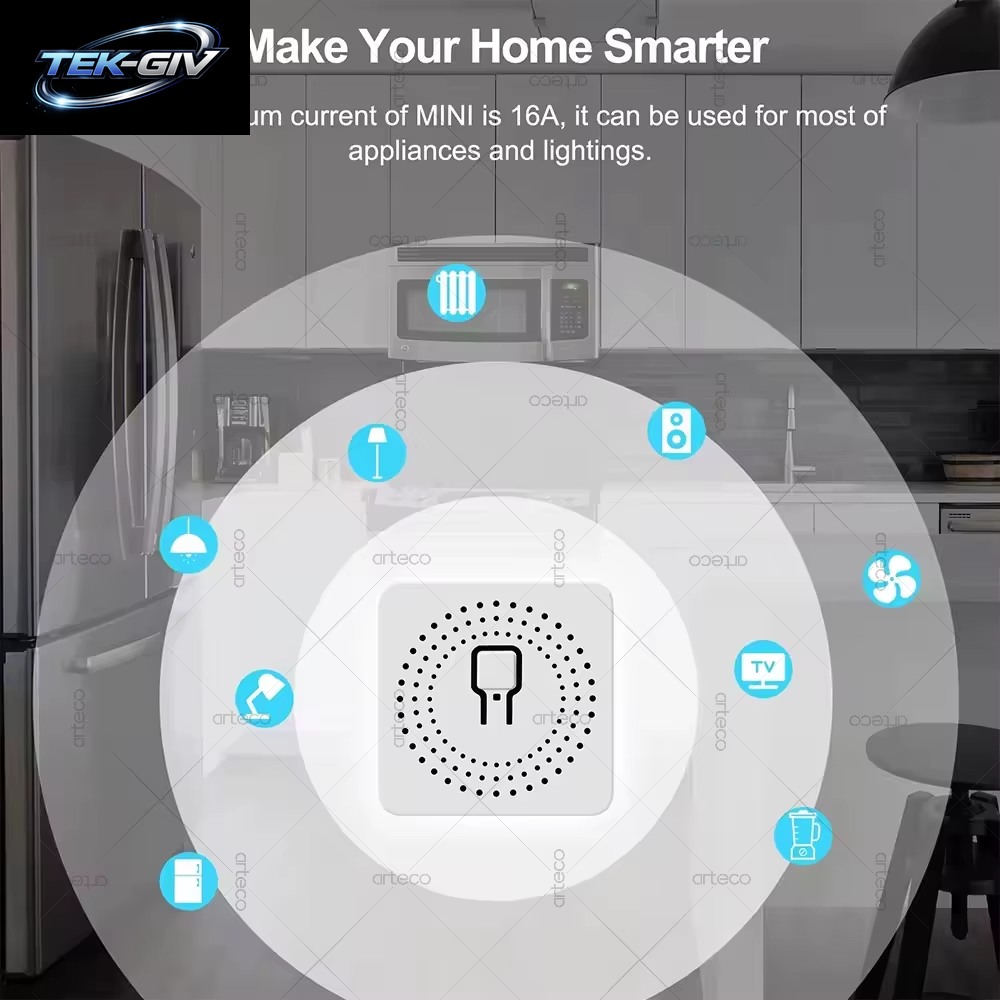 Zigbee 3.0 Smart Mini DIY Switch Automatisierungsmodul 16A Relaisunterstützung 2-Wege-Steuerung App Fernbedienung Zigbee Gateway Erforderlich