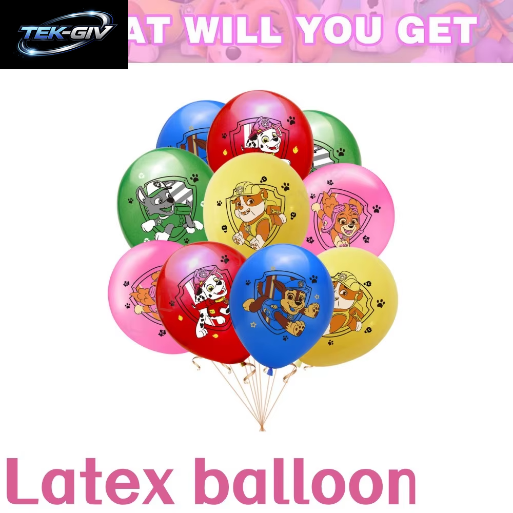 Rosa Paw Patrol Skye Geburtstag Party Dekorationen Skye Folie Latex Ballons Geschirr Teller Hintergrund Für Kinder Mädchen Party Supplies