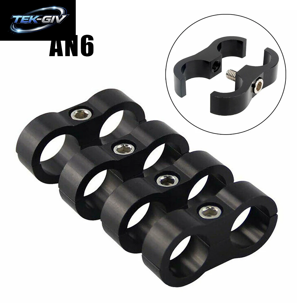 4 Stücke Universal Aluminium AN4 AN6 AN8 AN10 Billet Öl Kraftstoff Wasser Schlauch Rohr Seprator Teiler Klemme Linie Separator Kit