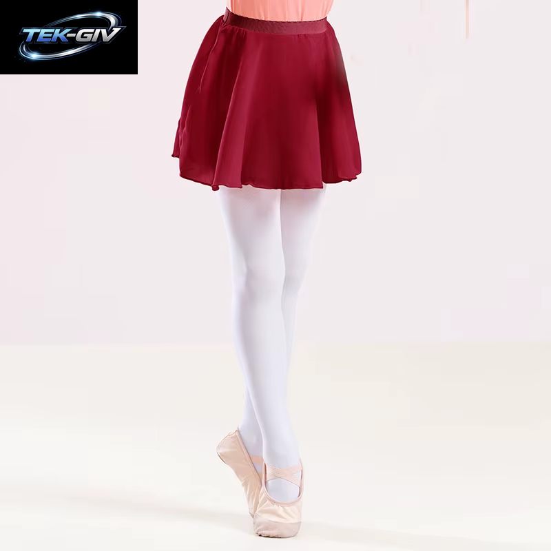 Ballettrock Für Mädchen, Tutu-Röcke Für Ballett, Tanz, Chiffon-Röcke, Elastische Taille, Kurzer Ballettrock Für Mädchen
