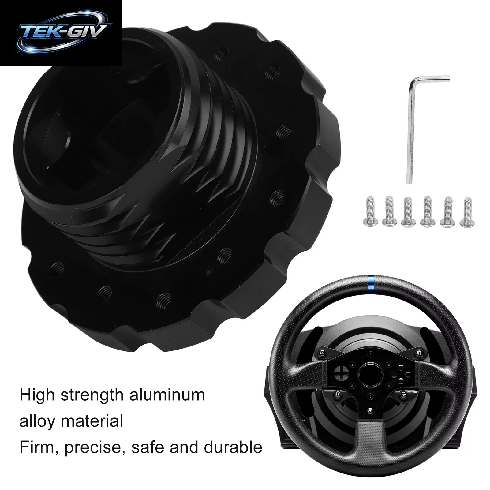 Lenkradadapter Schwarz Ersatz Für T300 T500 PCD 73Mm Lenkrad Schwarz Lenkradadapter