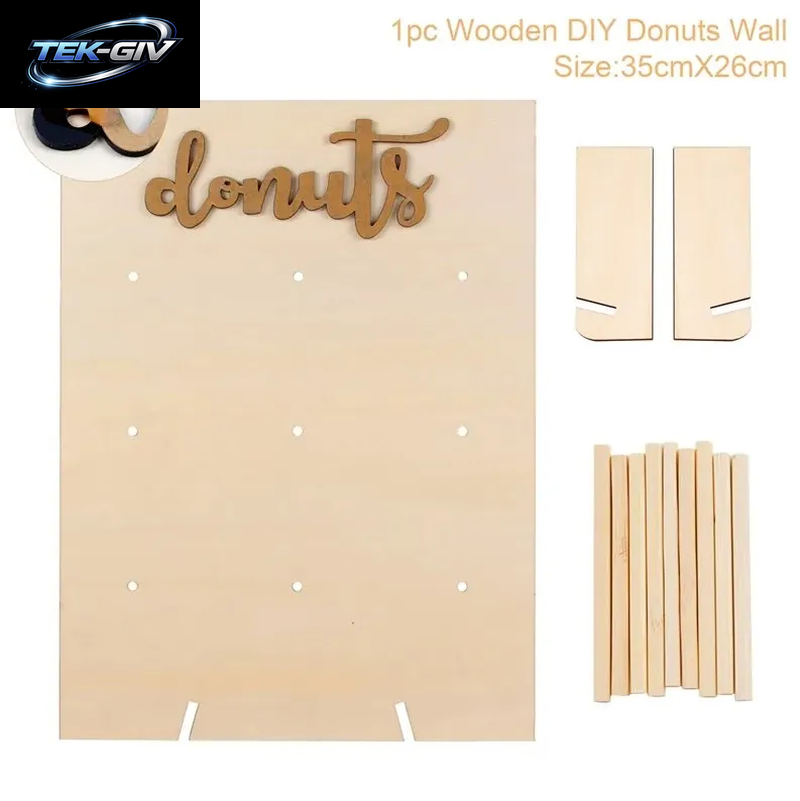 Holz Donut Wandständer Donut Party Dekoration Donut Halter Hochzeit Party Dekor Geburtstag Party Supplies Baby Shower