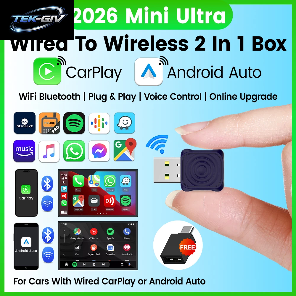 Carlinkit 5.0 Mini Ultra Wireless Adapter Wireless Carplay Android Auto Für OEM Auto Plug and Play Wifi Bluetooth Auto Connection