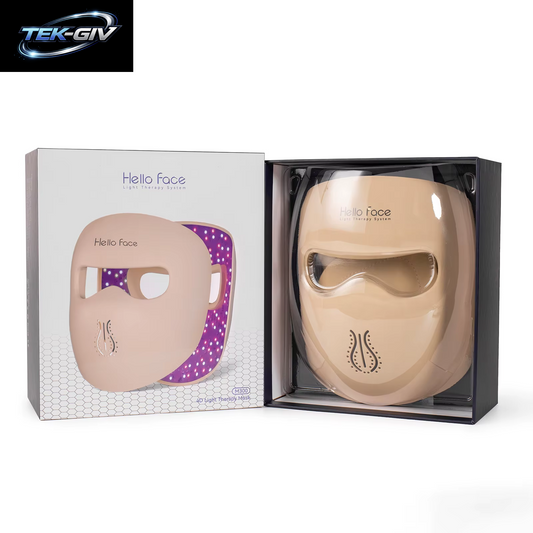 Hello Face M300 4D LED Lichttherapie Maske, 311 Leds, 4 Modi, Anti-Aging & Akne Pflege, Ergonomisches Silikon-Design, Gesichtsbehandlungsgerät Für Zuhause