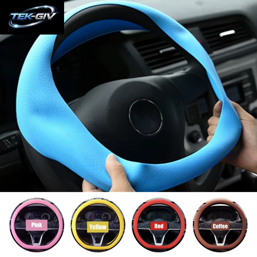 Universal Auto Silikon Lenkrad Abdeckung Elastische Nicht-Slip Abdeckung Für 36-40 Cm Lenkrad Multi Farbe Auto Dekor Zubehör