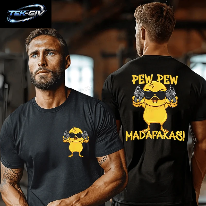 Herrenbekleidung Pew Pew Madafakas T-Shirt Männer Frauen T-Shirt Modemarke Kleidung T-Shirts Süßes Küken Lustiges Grafik-Freizeithemd
