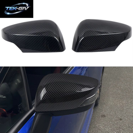 Für Subaru WRX STI 2015-2021 Auto Review Seite Spiegel Kappe Abdeckung Dekor Trim ABS Carbon Schwarz Zubehör 2 Stücke (Nur Fit STI Version
