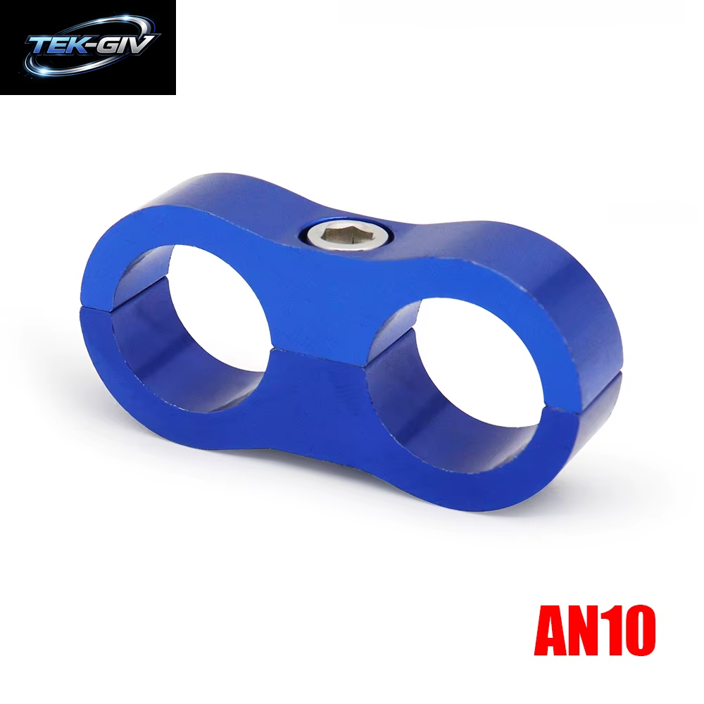 Schwarz/Rot/Blau AN4 AN6 AN8 AN10 AN12 Geflochtene Gummi-Schlauchleitungsklemme Aluminium Eloxierter Leitungsabscheider Separator Trennklemmensatz
