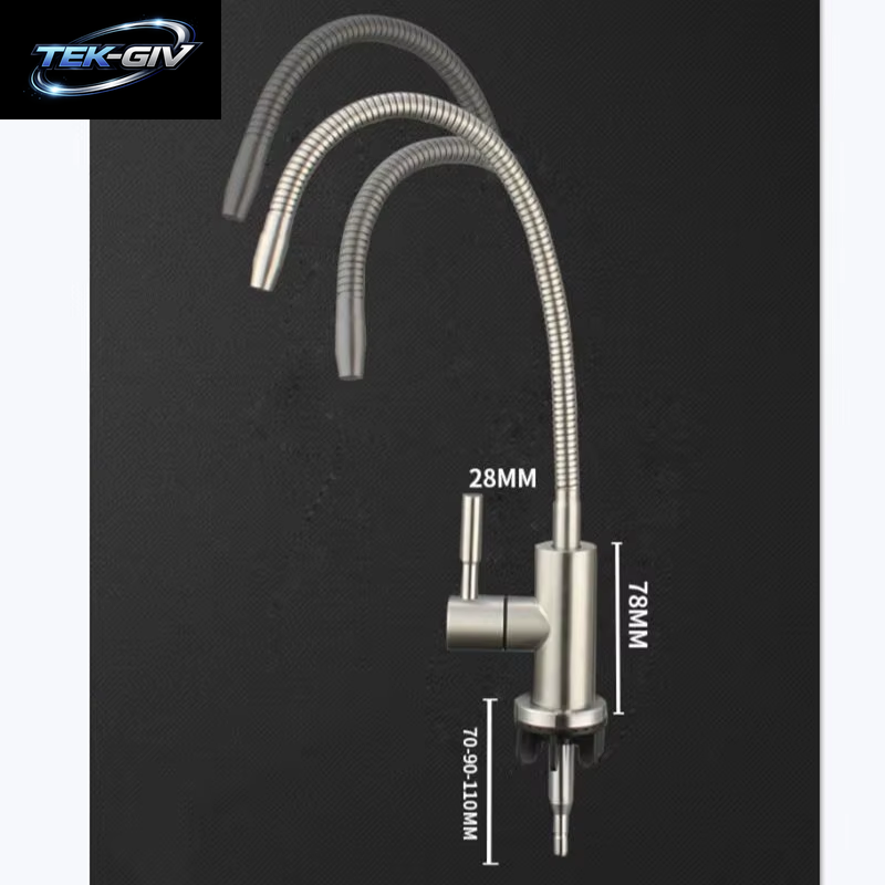 1/4 Zoll Küchenwasserfilterhahn, Flexibler Trinkhahn, Wasserreiniger, Wasserhahn, Küchenarmatur Aus Edelstahl 304