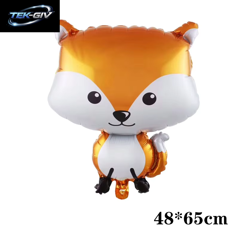 Cartoon Tier Kaninchen Hirsch Folienballon Kinder Geschenke Geburtstag Party Dschungel Tier Thema Dekoration Eichhörnchen Fuchs Bär Helium Globos