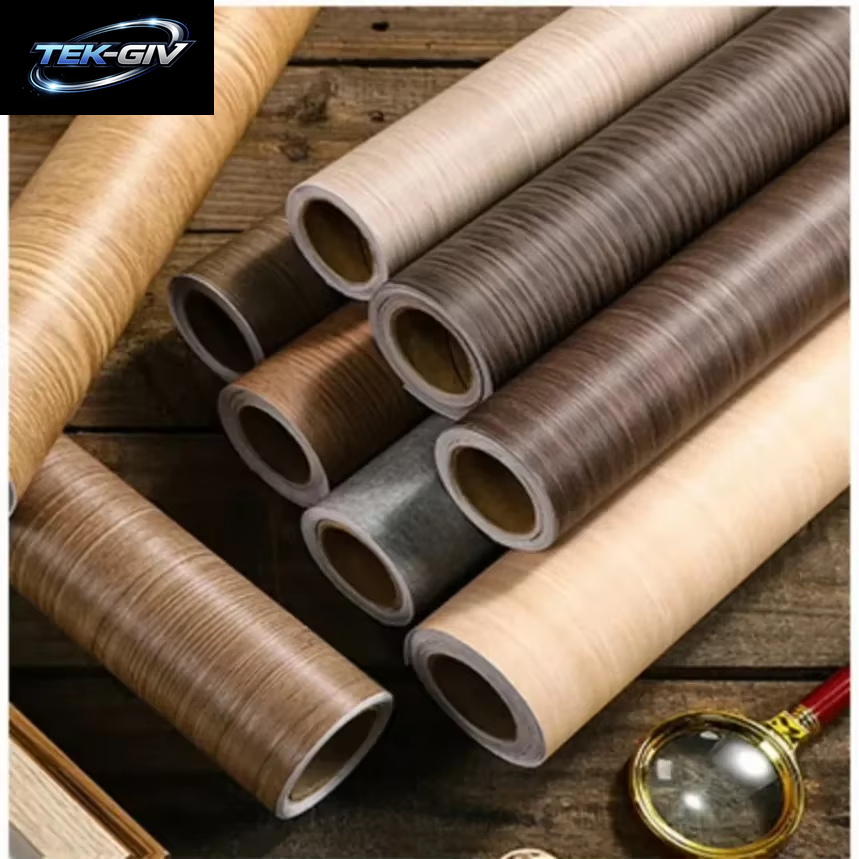 90Cm Breite Holzmaserung Pvc-Tapete Für Tür Kleider Schrank Schrank Tisch Möbel Wasserdichte Selbst Klebende Aufkleber Wohnkultur Film