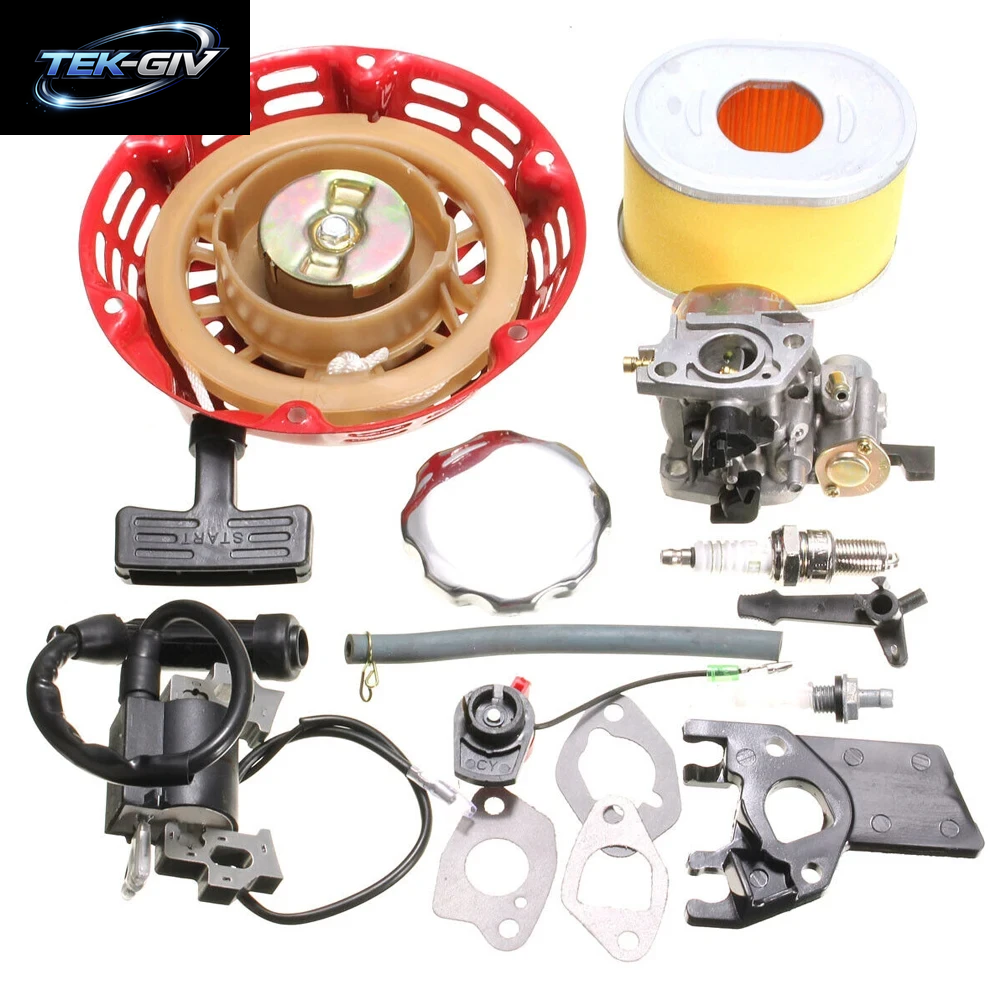 Für Honda Gx140 Gx160 Gx200 Vergaser Set Service Vergaser Stecker Zündspule Rückstoß Dichtungen