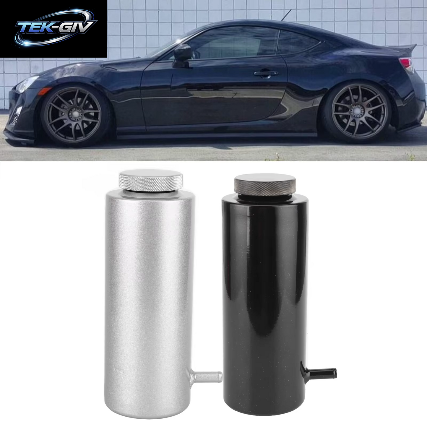 Universal Kühlmittel Kühler Kühlmittel Tank 800Ml Ausgleichs Behälter Kühl Verschluss Flasche Überlauf Behälter Aluminium Autozubehör