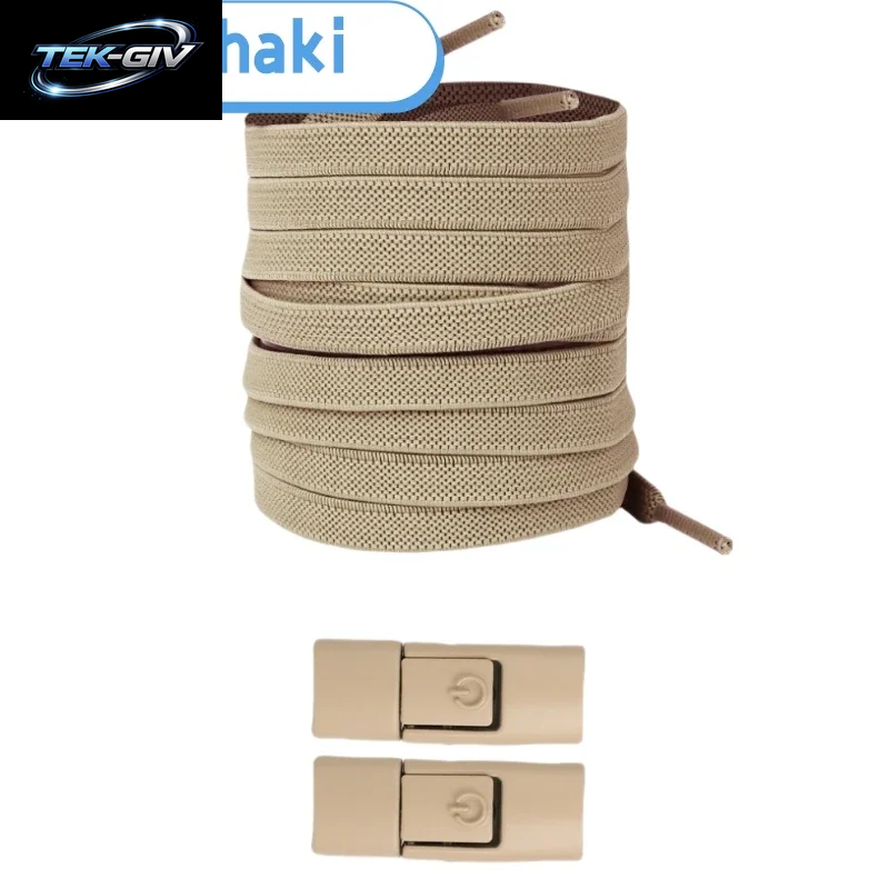 Neu Ohne Krawatten, Elastische Schnürsenkel, Keine Krawatte, Schnürsenkel, Press-Lock-Schnürsenkel, Sneaker, Kinder Und Erwachsene, 8 Mm, Verbreiterte Flache Schnürsenkel Für Schuhe