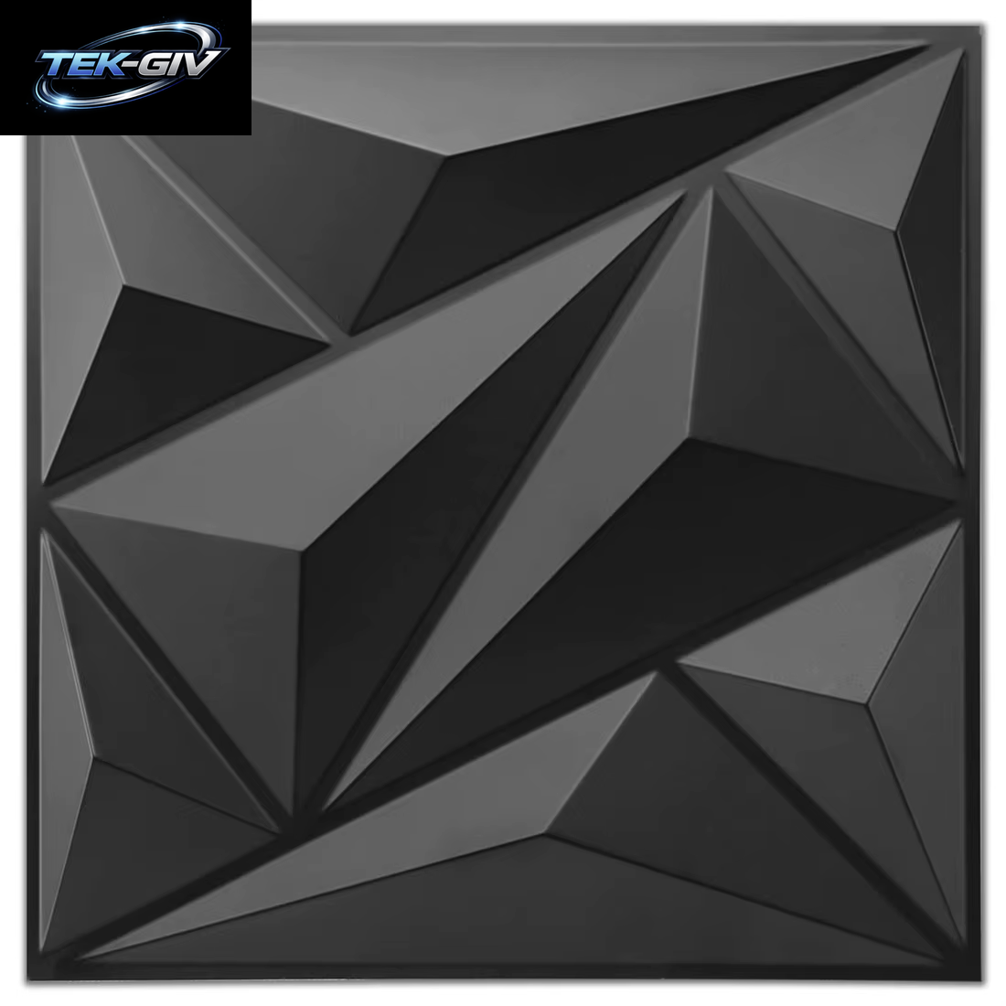 10 Stück Diamant-Design Verziertes 3D-Wandpaneel, 30 Cm X 30 Cm, Mattweiß/Schwarz, Diy-Heimdekoration-Wandbrett