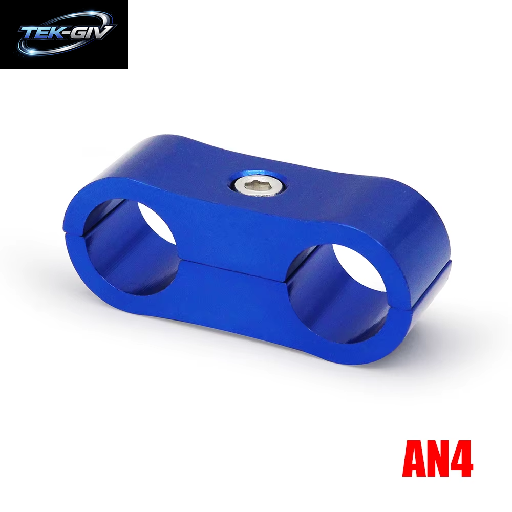 Schwarz/Rot/Blau AN4 AN6 AN8 AN10 AN12 Geflochtene Gummi-Schlauchleitungsklemme Aluminium Eloxierter Leitungsabscheider Separator Trennklemmensatz