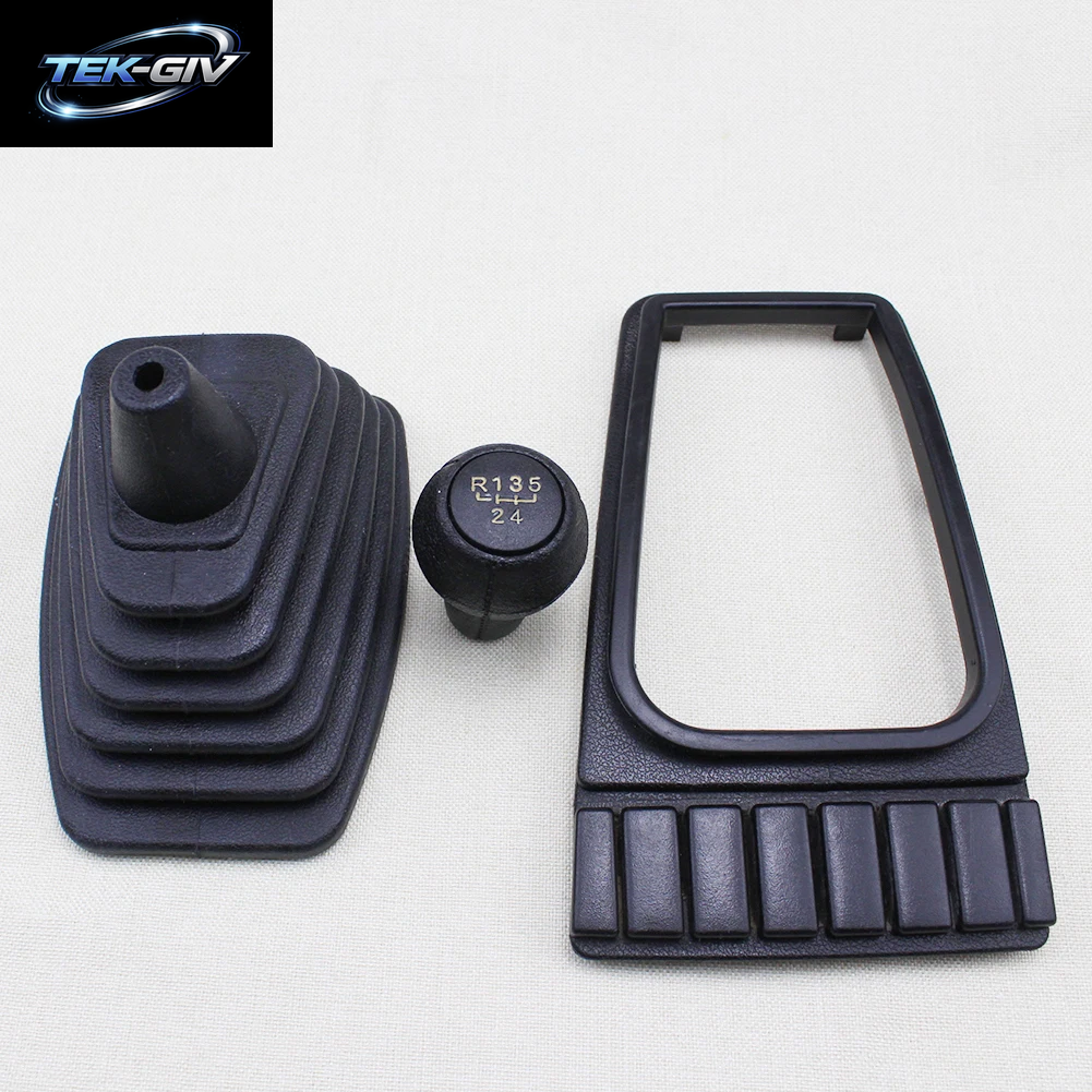KUMMYY 3PCS Auto GEAR SHIFT GAITER BOOT COVER Griff Knopf Rahmen 191863216 191711115 Passend Für VW GOLF MK2 II JETTA II MK2 1985-1992