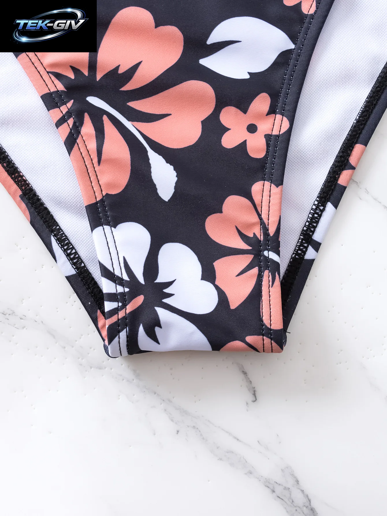 Sexy Schwarzes Bikini-Set Mit Blumenmuster 2026 Damen V-Ausschnitt Kreuz-Push-Up-Bh Hochgeschnittener Badeanzug Strand-Bademode Urlaubs-Schwimmanzug