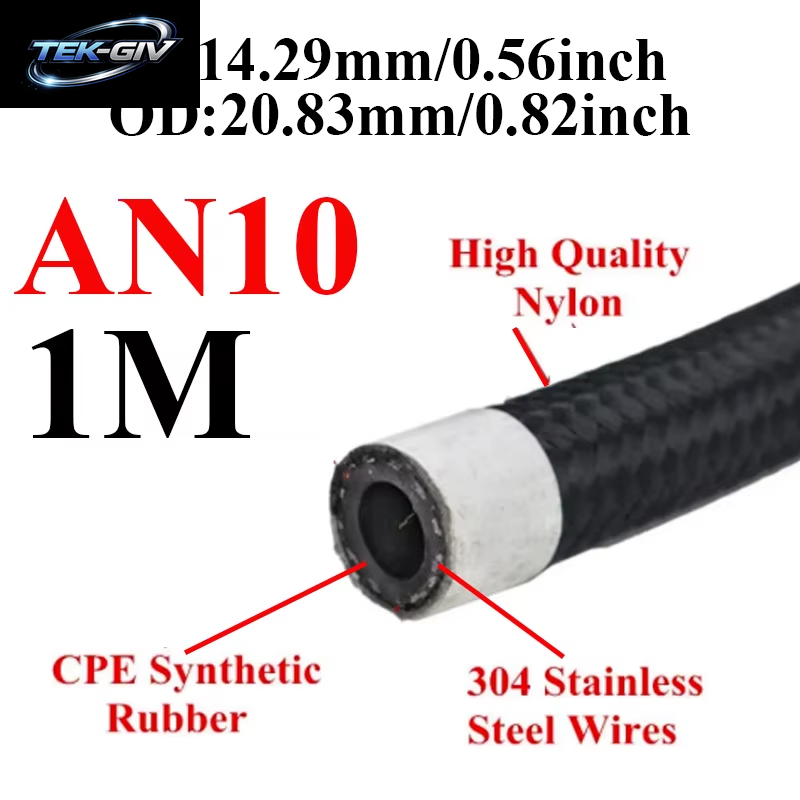 1 Meter AN4 AN6 AN8 AN10 AN12 AN16 AN20 Universal Auto Kraftstoff Schlauch Öl Gas Linie Nylon Stahl Geflochtene Kühler Brems Schlauch CPE Rohr