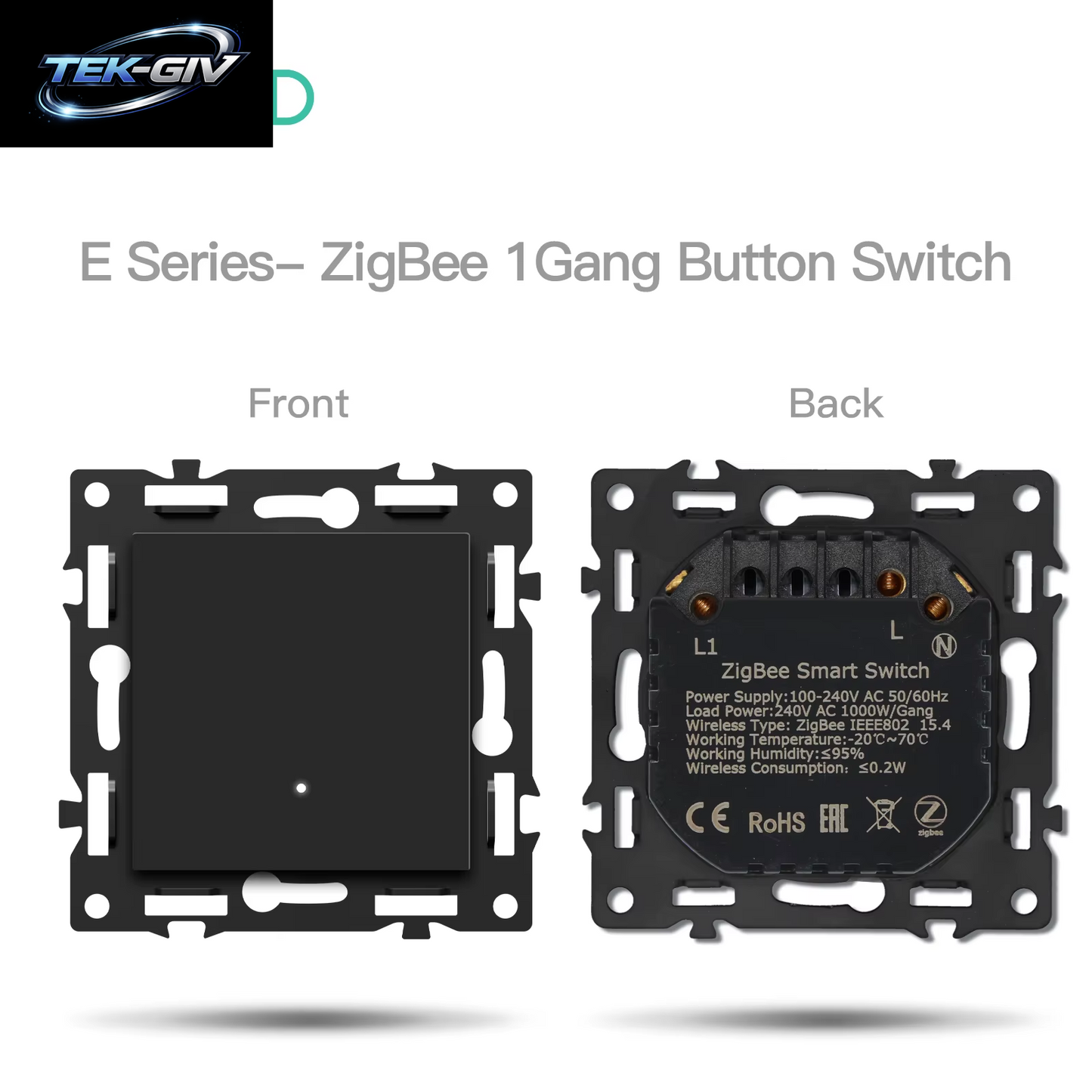 BSEED Zigbee Mechanische Licht/Rollos/Dimmer Tuya Smart Switches EU/FR Steckdose Module Matte Kunststoff Rahmen DIY Teile