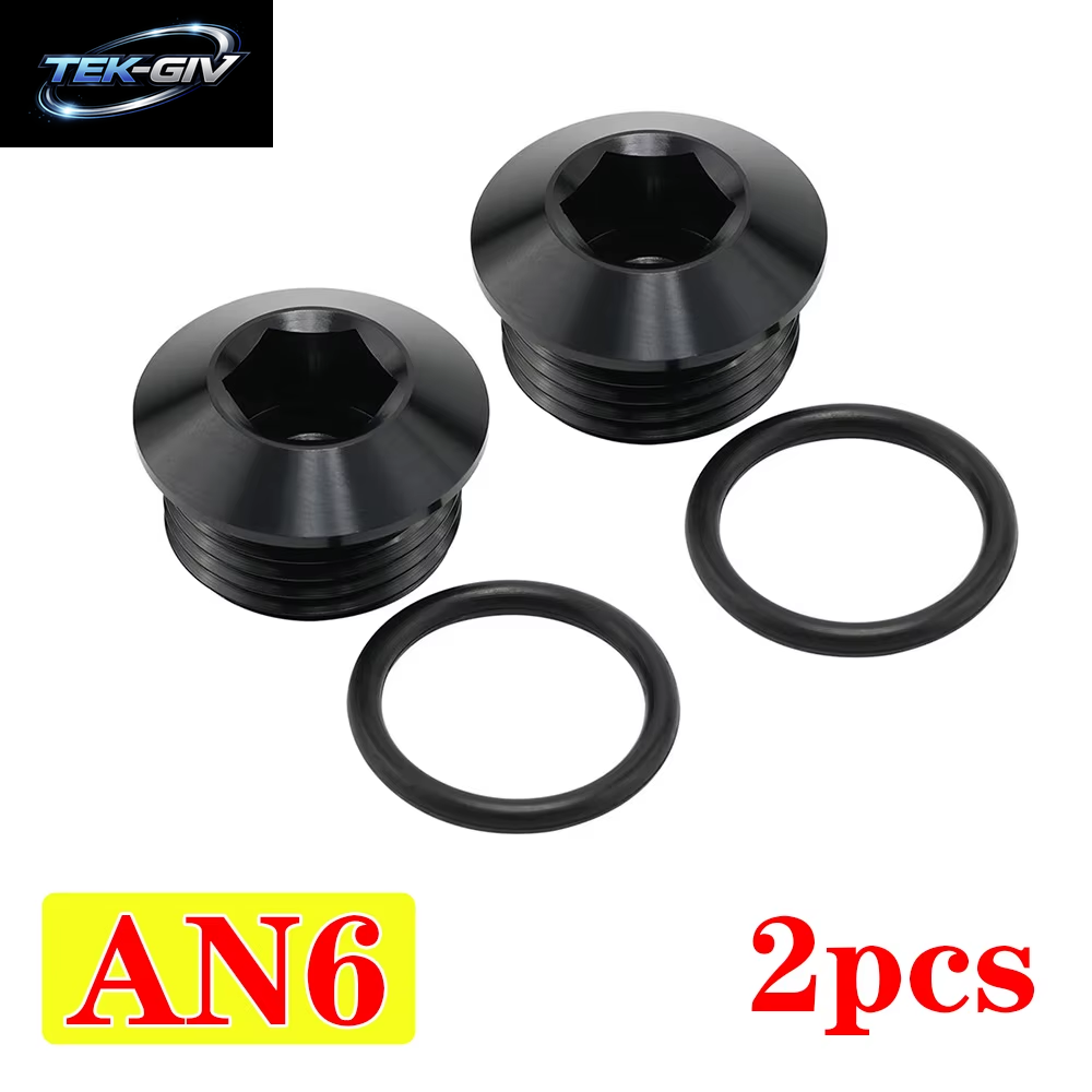 AN4 AN6 AN8 AN10 AN12 ORB O Ring Dichtung Boss Buchse Port Stecker Block off Fitting Adapter Aluminium Schwarz