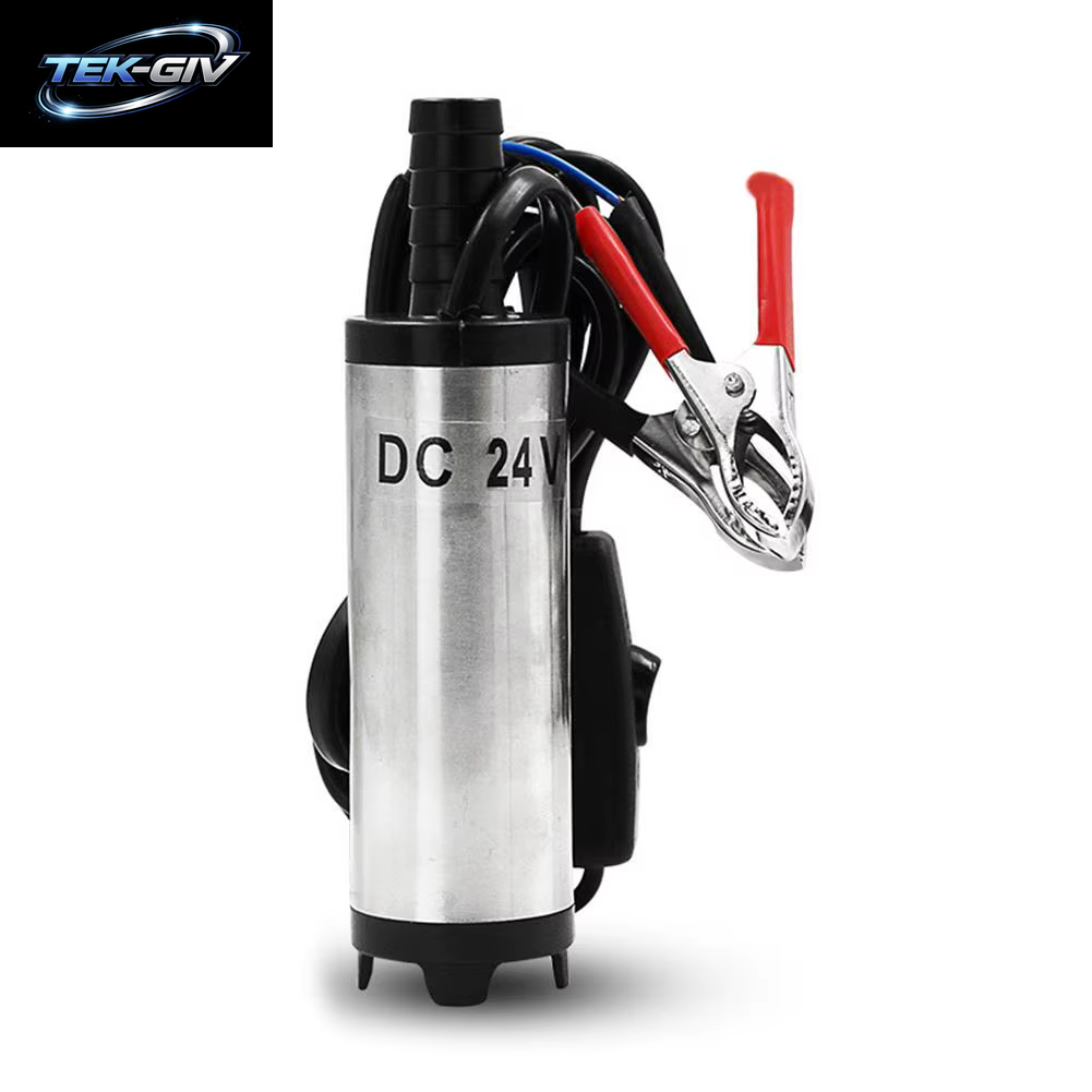 Tragbare 12/24V Kraftstoff Transfer Pumpe Diesel Öl Wasser Tauch Elektrische Motor Für Auto Camping Angeln Fleck Stahl Shell