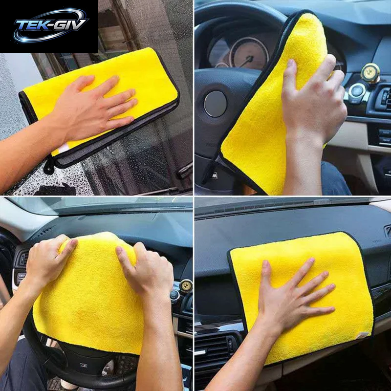 Auto Mikro Faser Wasch Handtücher Weiche Doppels Chicht Verdicken Karosserie Reinigung Wischt Uch Wasser Aufnahme Trocken Tuch/6