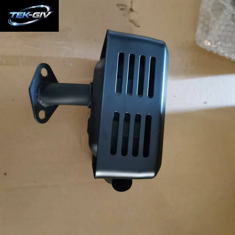 Auspuffschalldämpfersystem Mit Hitzeschild Und Dichtung – Schwarz – Für HONDA GX110 GX120 GX140 GX160 GX200 5,5 Für HP 6,5 Für HP