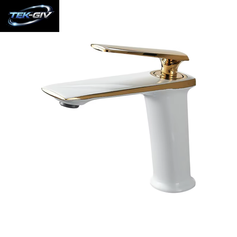 BAKALA Luxus Schwarz Rose Gold Waschbecken Wasserhähne Moderne Weiß Wasserhahn Badezimmer Luxus Becken Wasserhähne Heiß Kalt Wasser Waschbecken Mischbatterie