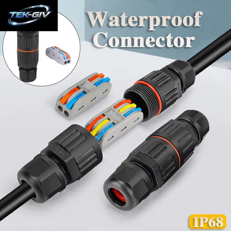 Neue 2/1PC IP68 Wasserdichte Joint Draht Schnell Verbindung Stecker 2/3 Pin Solder Weniger LED Lampe Verdrahtung Im Freien Regendicht Terminal