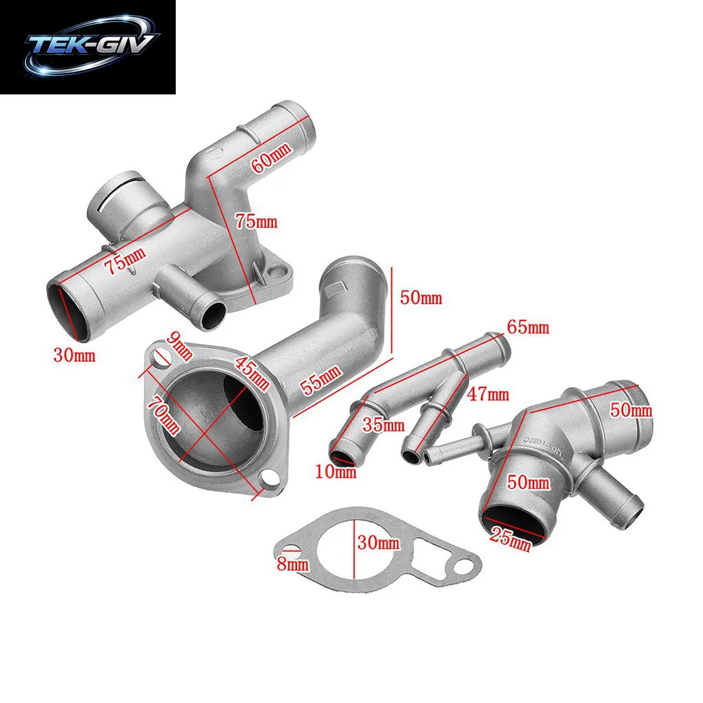 4 Stücke Flansch Kühlmittel Kit Heavy Duty Mit Zubehör Stecker Wartung Kits Ersatz Für 337 1,8 T 06 A121132A
